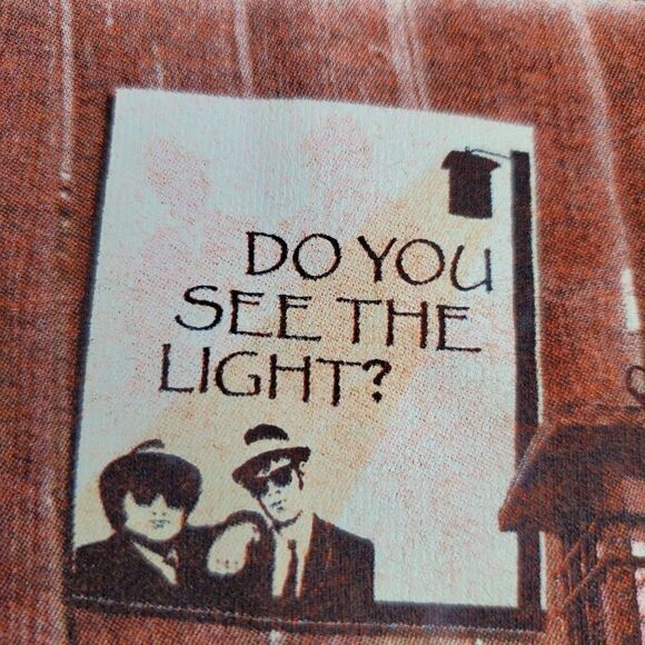 L vintage BLUES BROTHERS GUITAR MILLER LITE Y2K orange TSHIRT LARGE - Picture 8 of 11